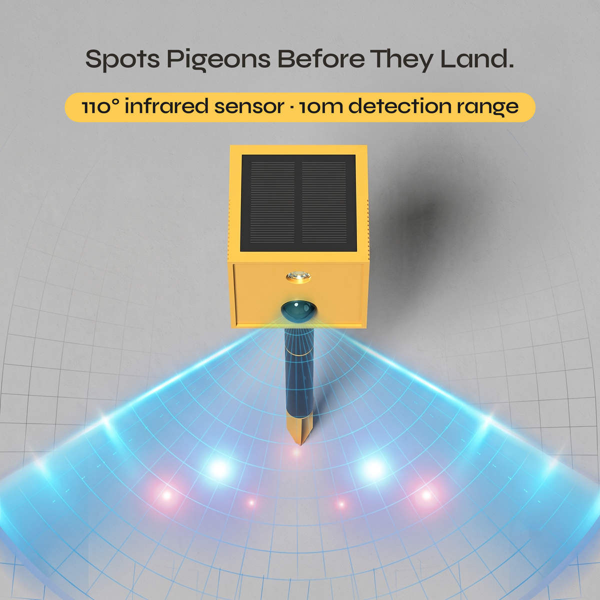 Perch Block Solar Pigeon Repeller